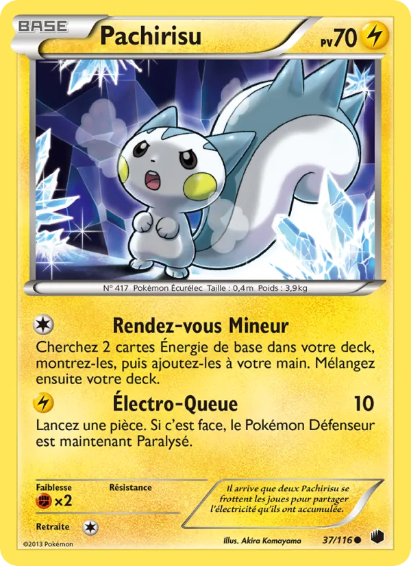 Carte Pokémon Pachirisu de l'extension Glaciation Plasma