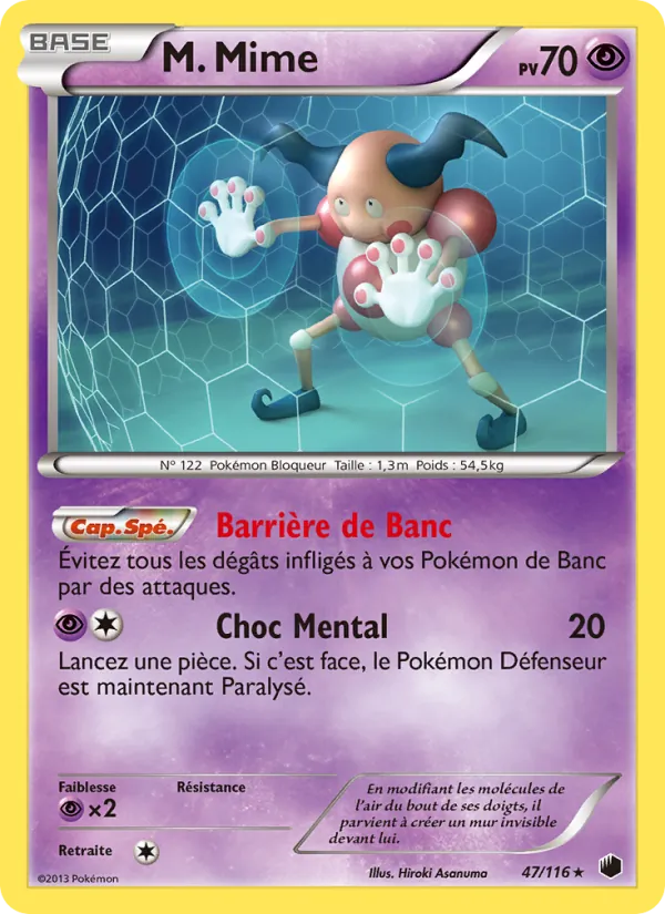 Carte Pokémon M. Mime de l'extension Glaciation Plasma