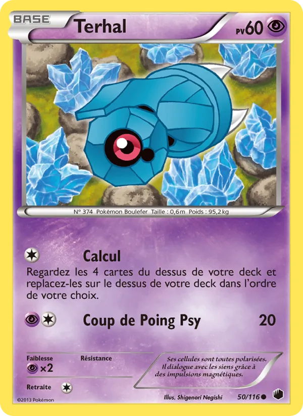 Carte Pokémon Terhal de l'extension Glaciation Plasma