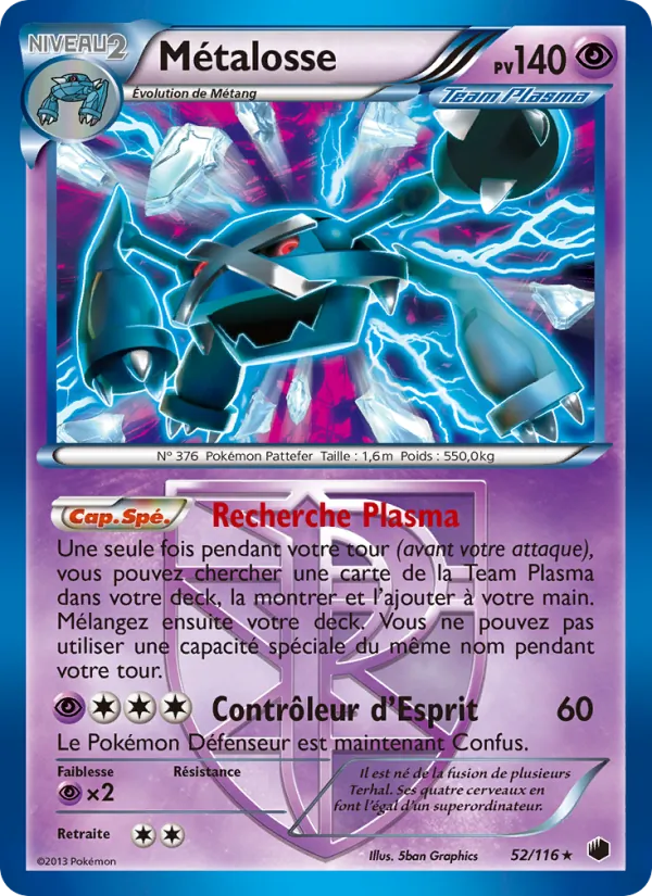 Carte Pokémon Métalosse de l'extension Glaciation Plasma