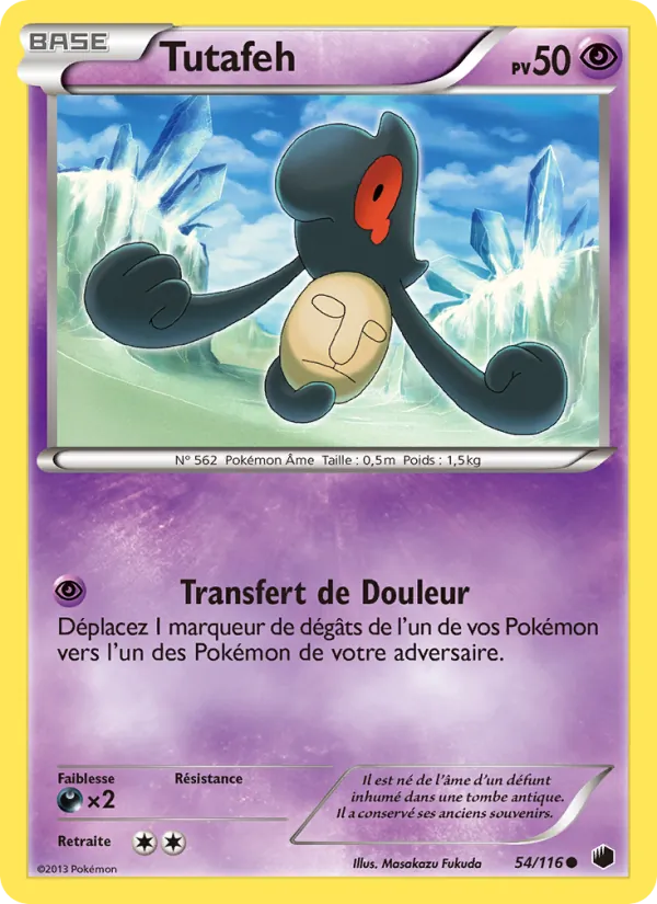 Carte Pokémon Tutafeh de l'extension Glaciation Plasma
