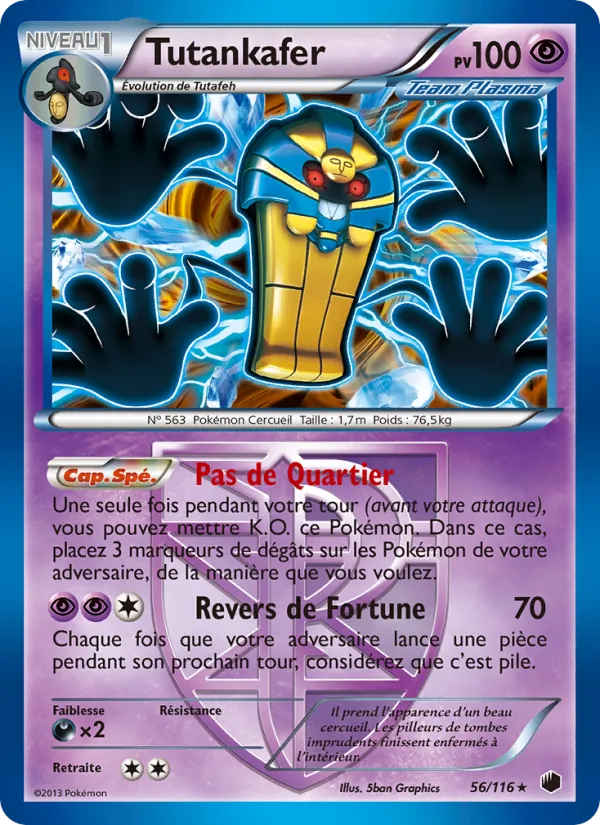 Carte Pokémon Tutankafer de l'extension Glaciation Plasma