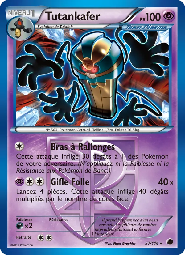 Carte Pokémon Tutankafer de l'extension Glaciation Plasma