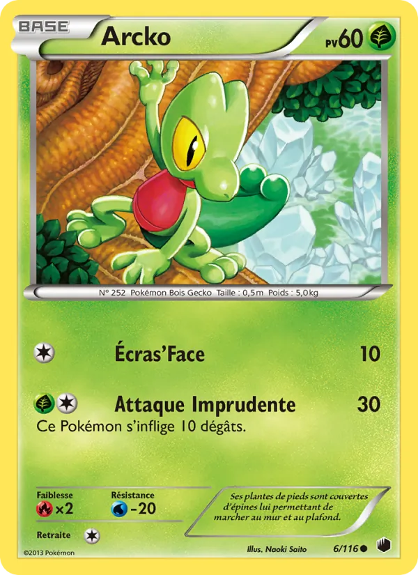 Carte Pokémon Arcko de l'extension Glaciation Plasma