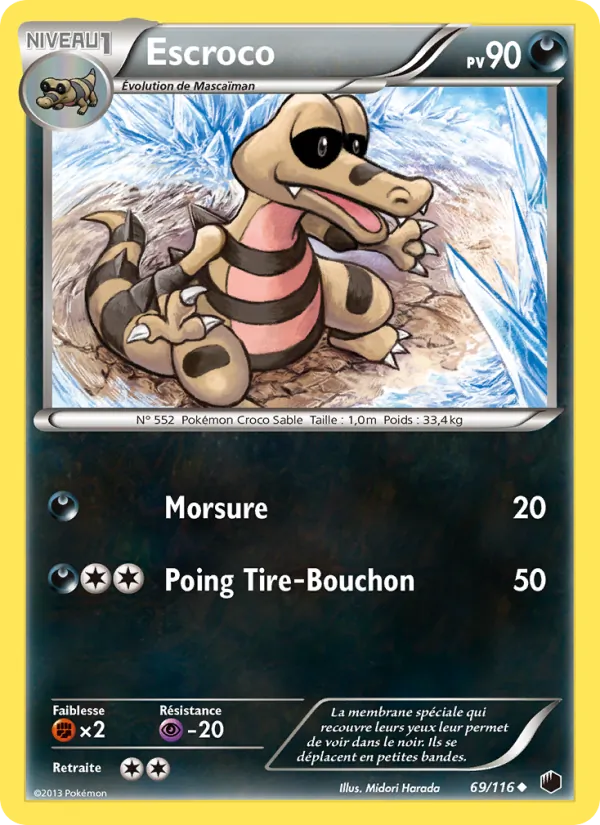Carte Pokémon Escroco de l'extension Glaciation Plasma