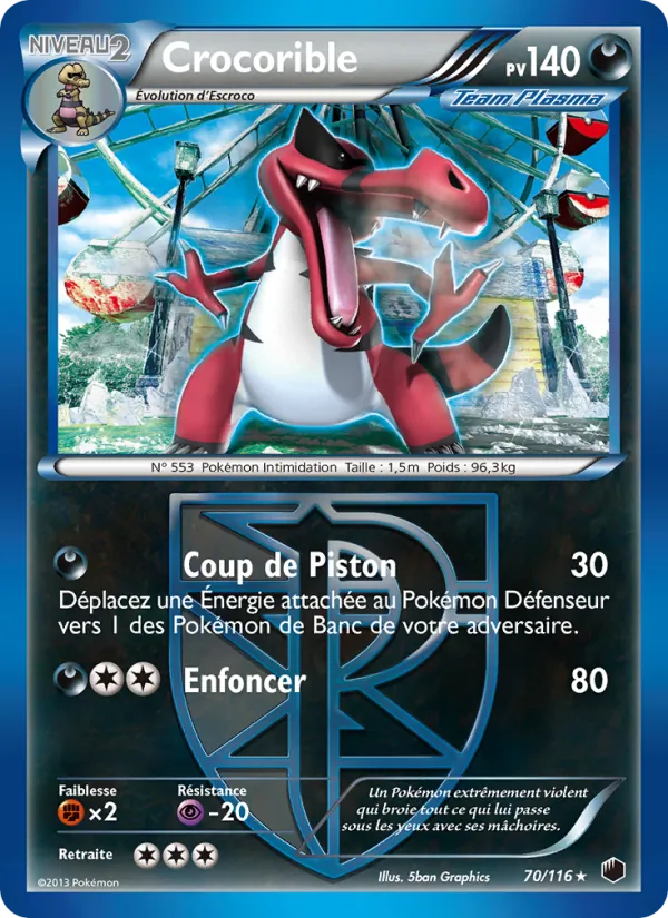 Carte Pokémon Crocorible de l'extension Glaciation Plasma