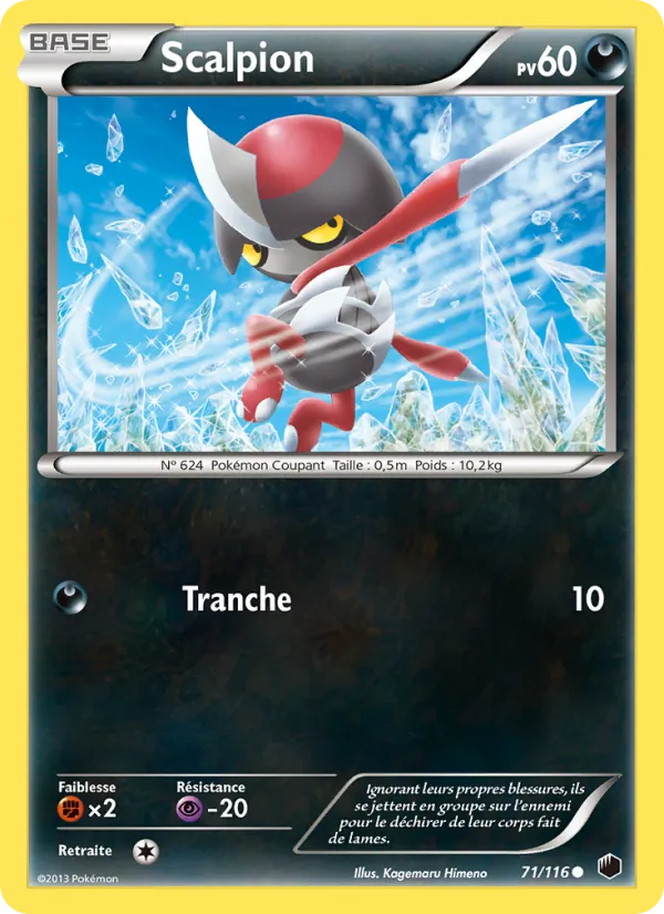 Carte Pokémon Scalpion de l'extension Glaciation Plasma