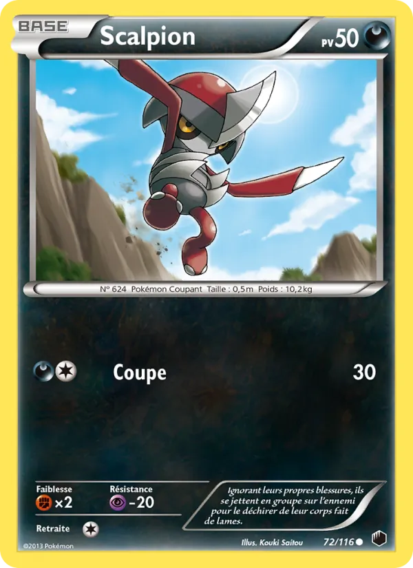 Carte Pokémon Scalpion de l'extension Glaciation Plasma
