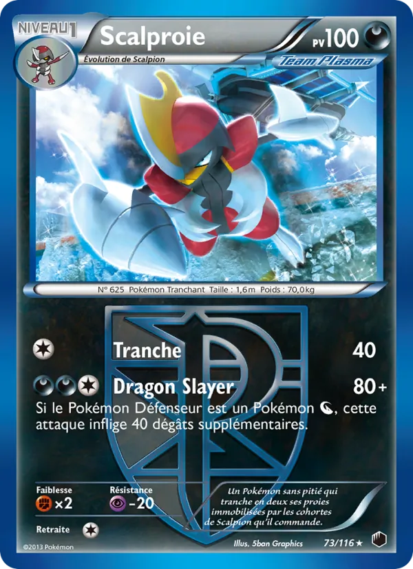 Carte Pokémon Scalproie de l'extension Glaciation Plasma