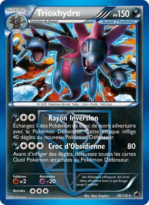 Carte Pokémon Trioxhydre de l'extension Glaciation Plasma