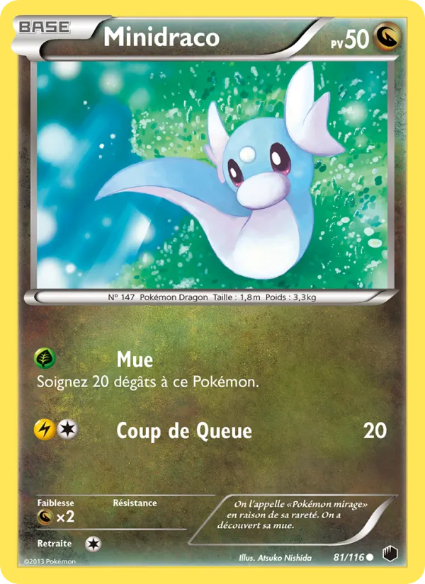 Carte Pokémon Minidraco de l'extension Glaciation Plasma