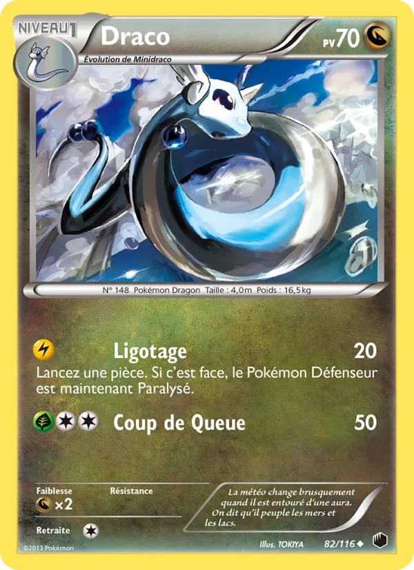 Carte Pokémon Draco de l'extension Glaciation Plasma