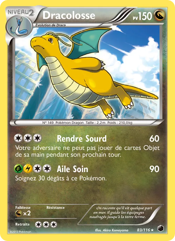 Carte Pokémon Dracolosse de l'extension Glaciation Plasma