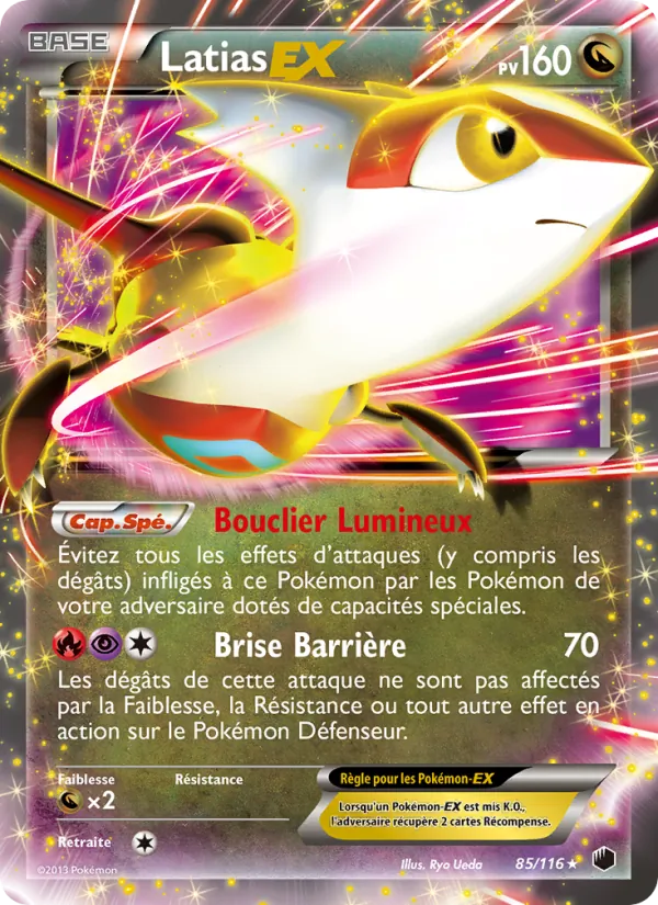 Carte Pokémon Latias-EX de l'extension Glaciation Plasma