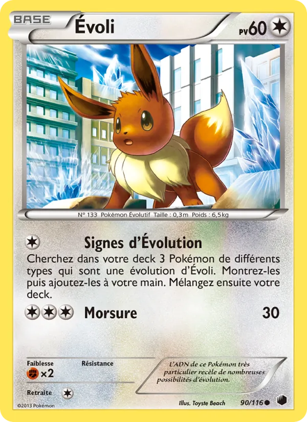 Carte Pokémon Évoli de l'extension Glaciation Plasma