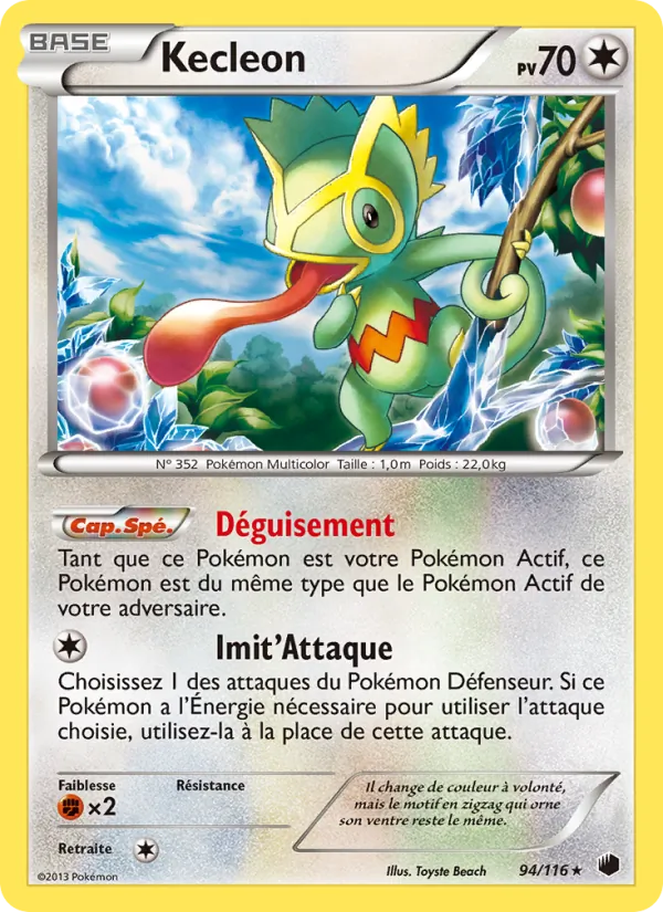 Carte Pokémon Kecleon de l'extension Glaciation Plasma