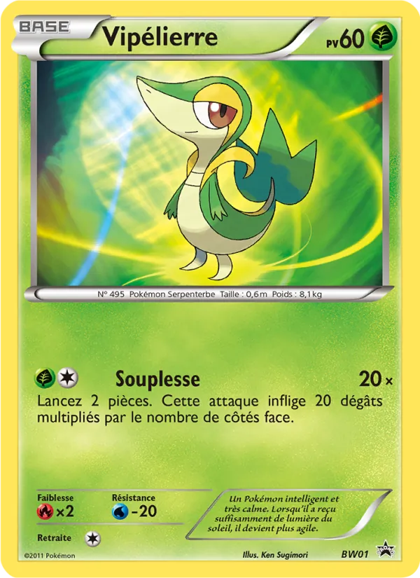 Carte Pokémon Vipélierre de l'extension Promo BW