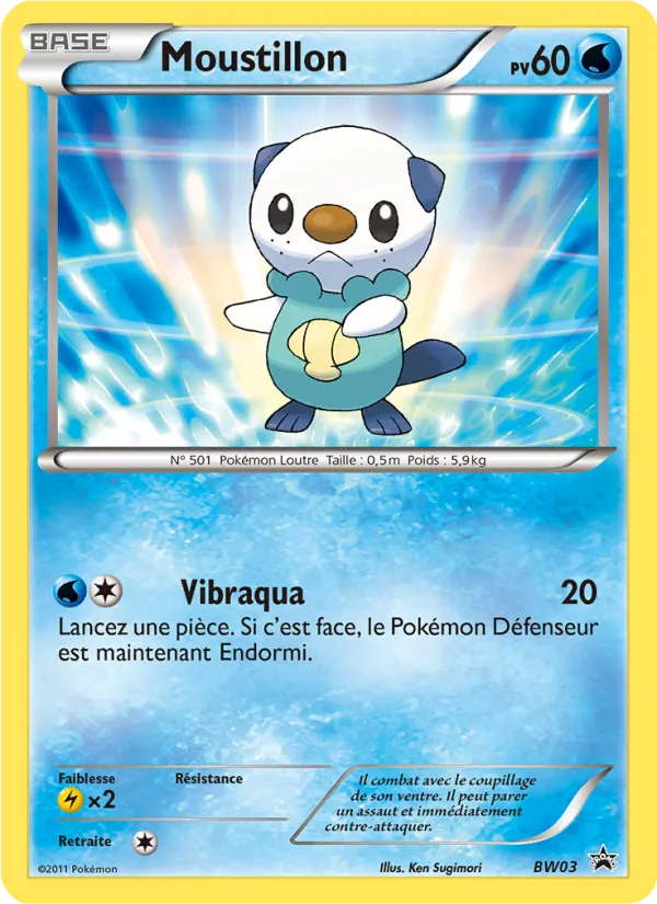 Carte Pokémon Moustillon de l'extension Promo BW
