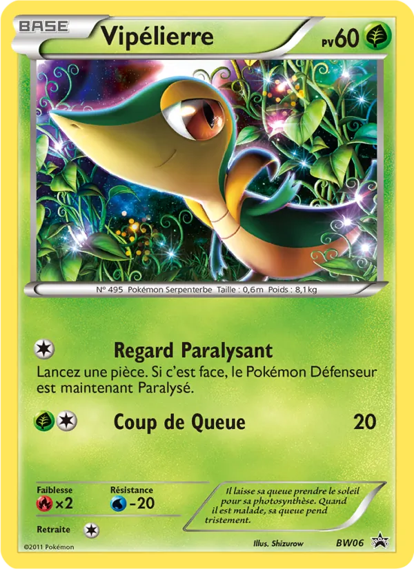 Carte Pokémon Vipélierre de l'extension Promo BW