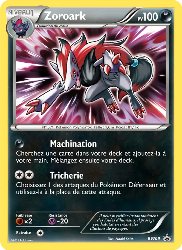 Carte Pokémon Zoroark de l'extension Promo BW
