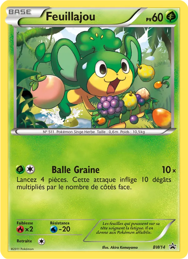 Carte Pokémon Feuillajou de l'extension Promo BW