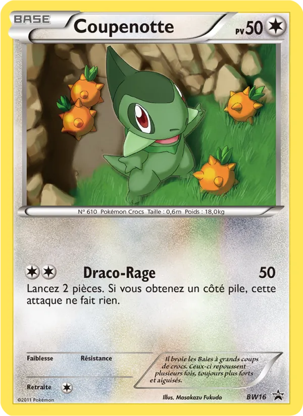 Carte Pokémon Coupenotte de l'extension Promo BW