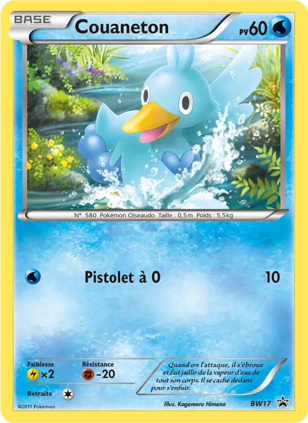 Carte Pokémon Couaneton de l'extension Promo BW