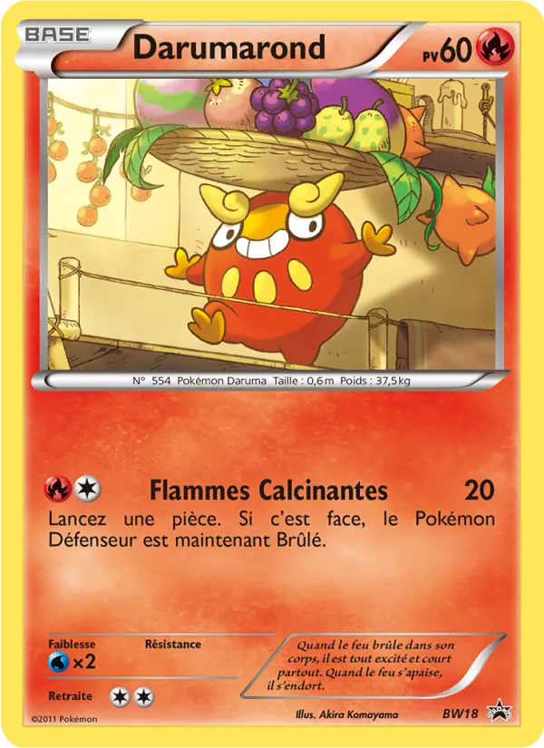 Carte Pokémon Darumarond de l'extension Promo BW