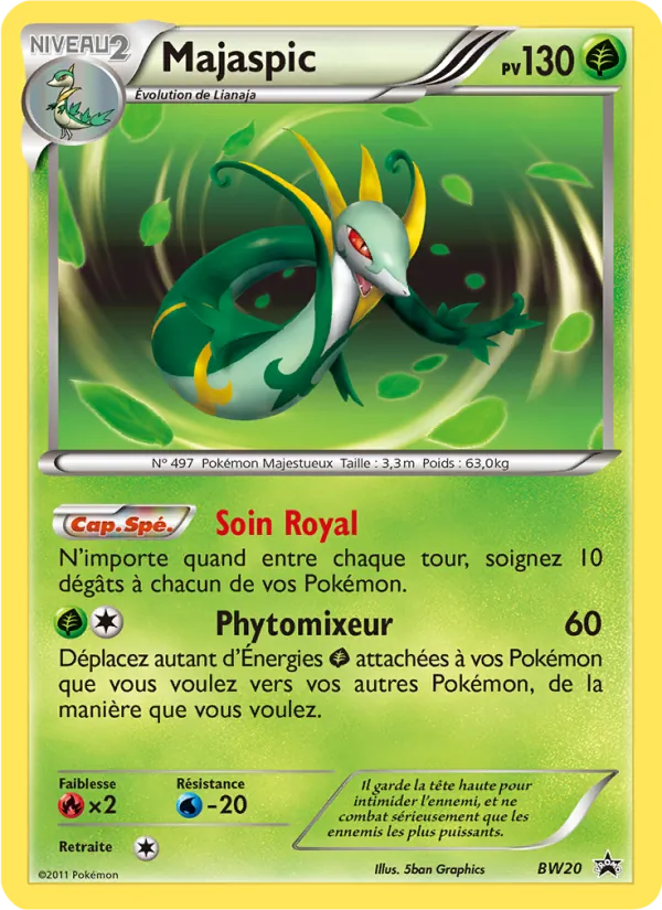 Carte Pokémon Majaspic de l'extension Promo BW