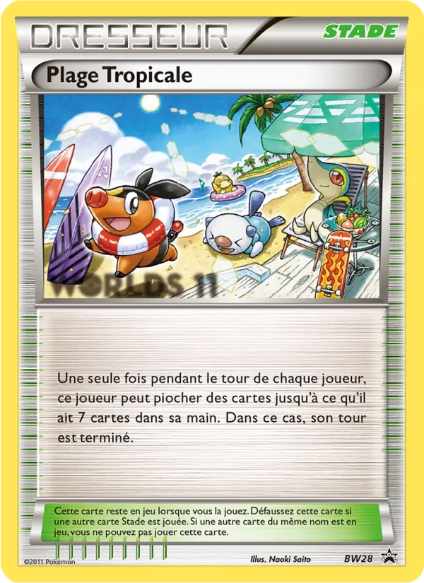 Carte Pokémon Plage Tropicale de l'extension Promo BW