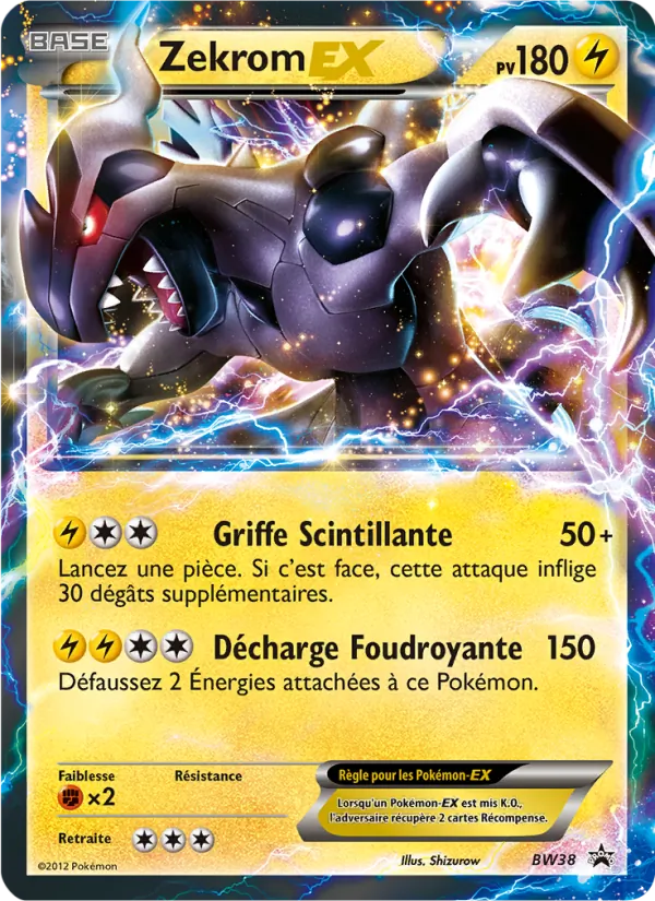 Carte Pokémon Zekrom ex de l'extension Promo BW