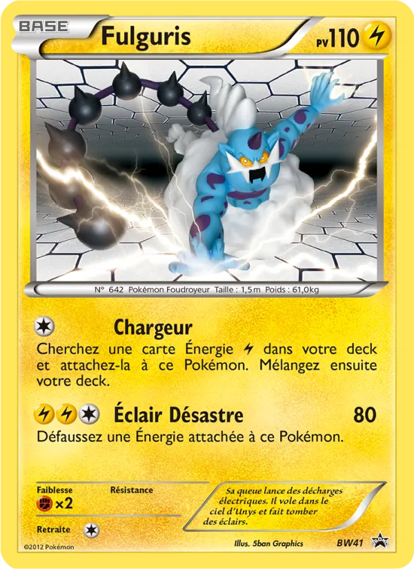 Carte Pokémon Fulguris de l'extension Promo BW