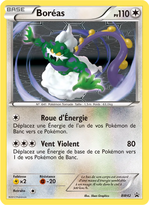 Carte Pokémon Boréas de l'extension Promo BW