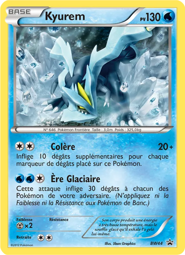 Carte Pokémon Kyurem de l'extension Promo BW