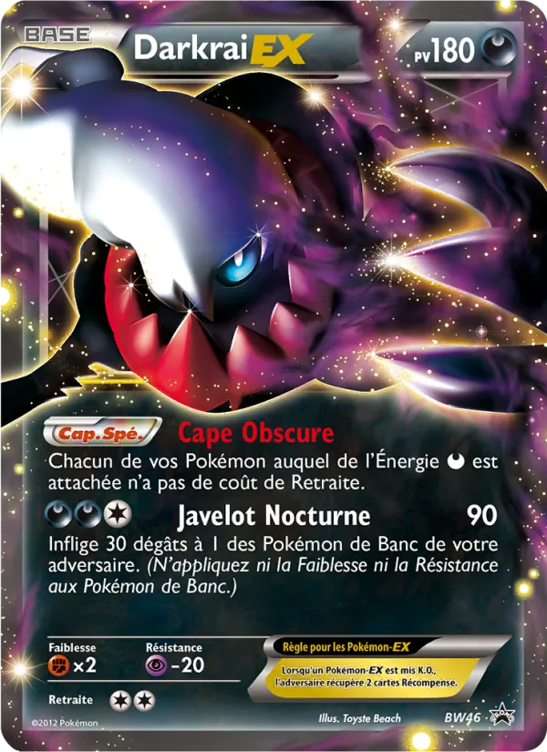 Carte Pokémon Darkrai ex de l'extension Promo BW
