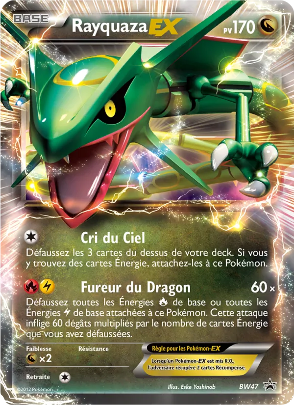Carte Pokémon Rayquaza ex de l'extension Promo BW