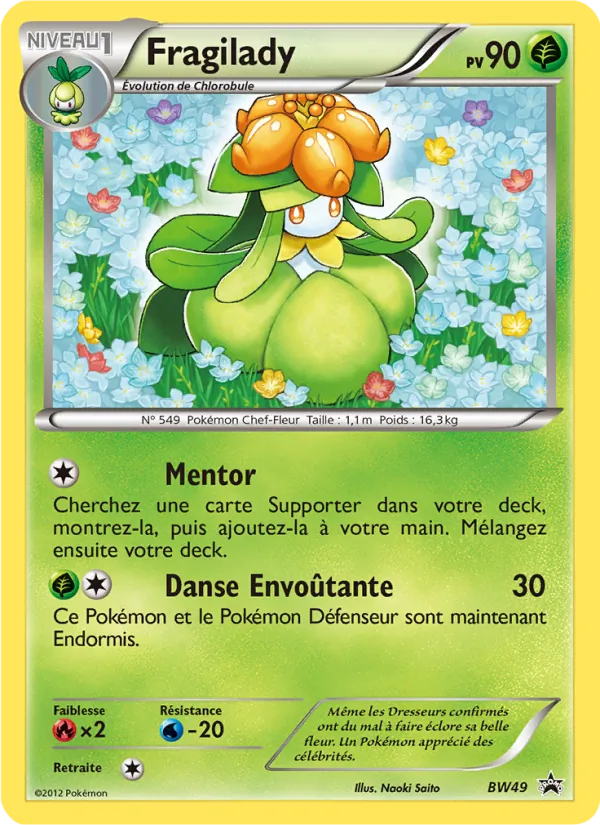 Carte Pokémon Fragilady de l'extension Promo BW