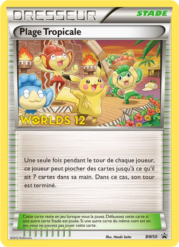 Carte Pokémon Plage Tropicale de l'extension Promo BW