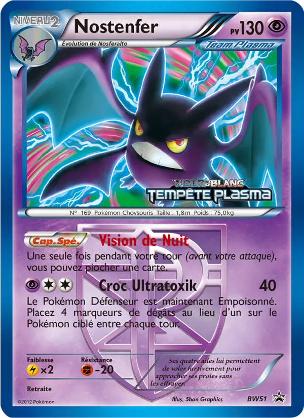 Carte Pokémon Nostenfer de l'extension Promo BW