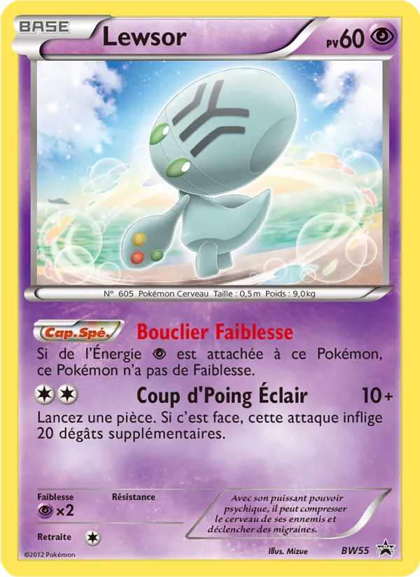 Carte Pokémon Lewsor de l'extension Promo BW