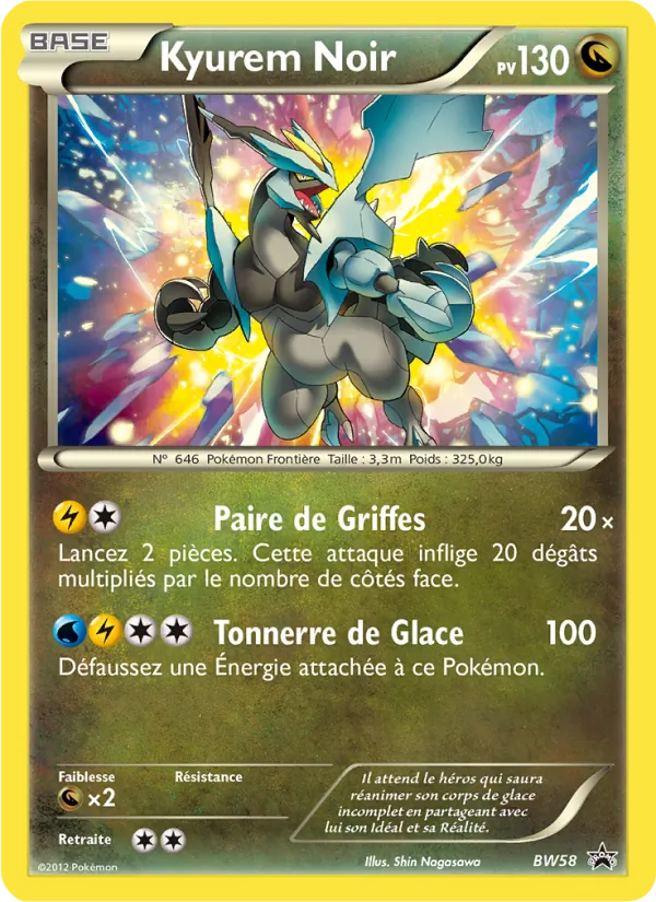 Carte Pokémon Kyurem Noir de l'extension Promo BW