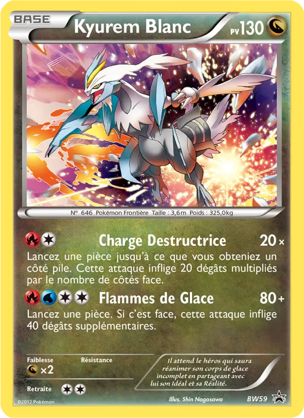Carte Pokémon Kyurem Blanc de l'extension Promo BW
