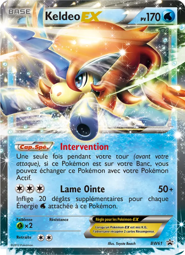 Carte Pokémon Keldeo ex de l'extension Promo BW