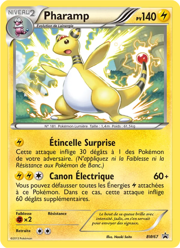Carte Pokémon Pharamp de l'extension Promo BW