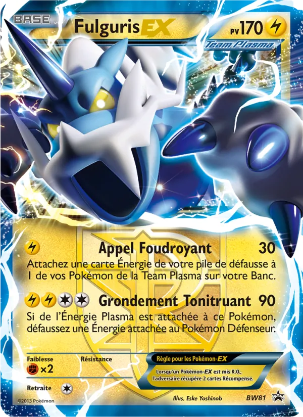Carte Pokémon Fulguris ex de l'extension Promo BW