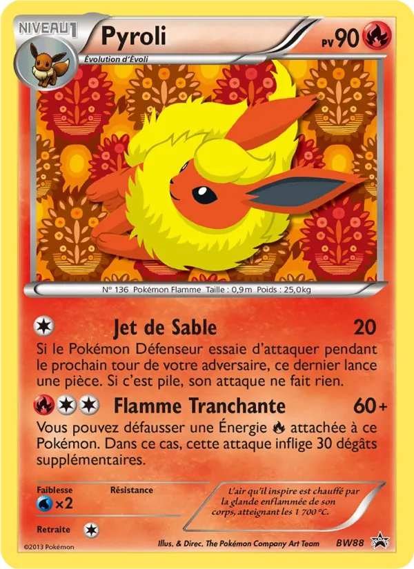 Carte Pokémon Pyroli de l'extension Promo BW