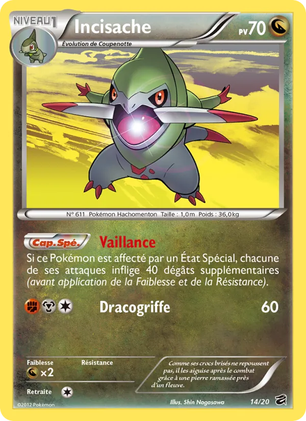 Carte Pokémon Incisache de l'extension Coffre des Dragons
