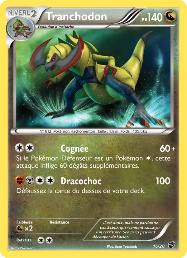 Carte Pokémon Tranchodon de l'extension Coffre des Dragons