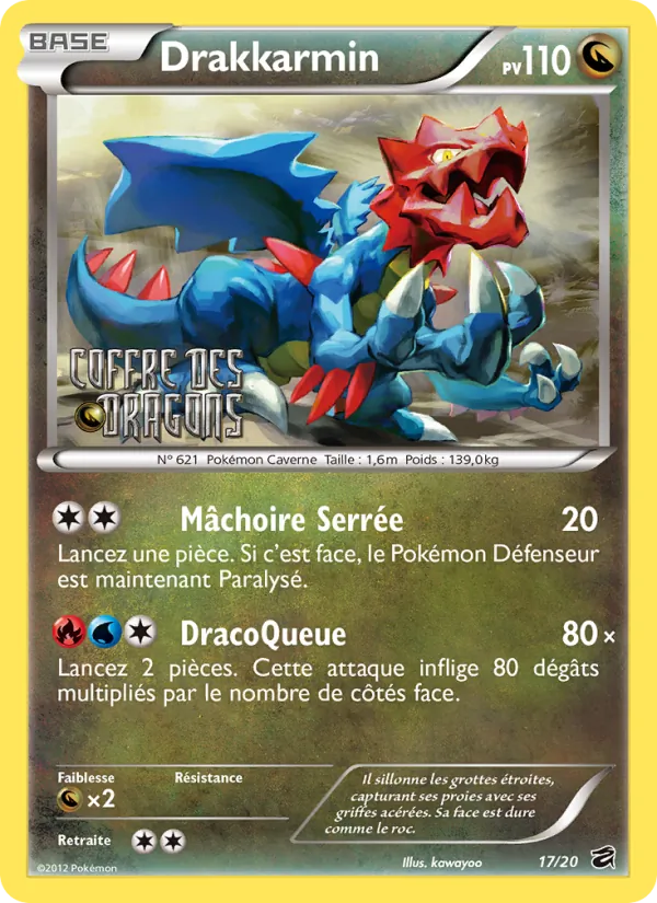 Carte Pokémon Drakkarmin de l'extension Coffre des Dragons