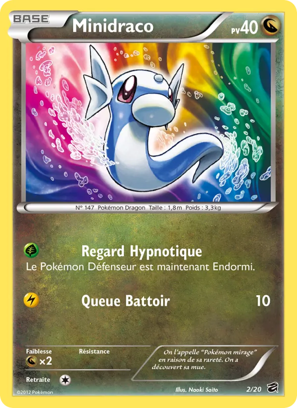 Carte Pokémon Minidraco de l'extension Coffre des Dragons